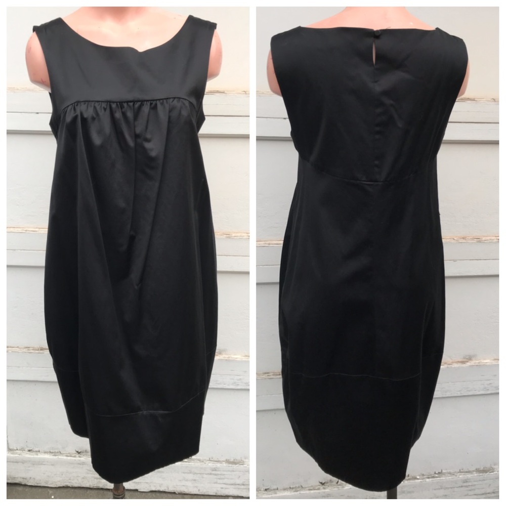Theory Kadie sz 8 Black Cotton Loose Dress